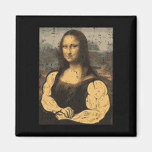 Gym Mona Lisa Muscle Fun Workout Fitness Bodybuild Magnet