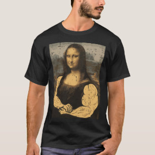 Gym Mona Lisa Muscle Fun Workout Fitness Bodybuild T-Shirt