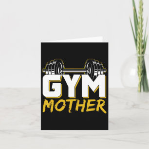 Gym Mother Training Workout Weightlifting Fitness Card