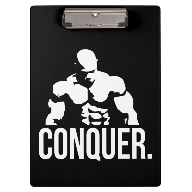 Gym Motivation - CONQUER Clipboard (Front)