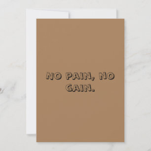 GYM Motivation Custom text And Light Brown Card