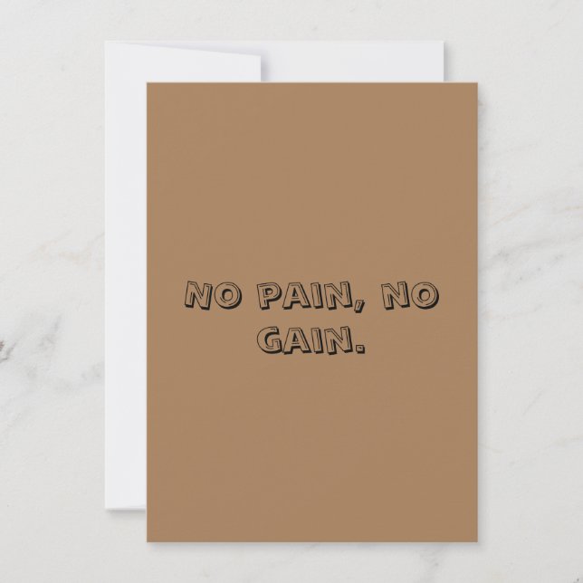 GYM Motivation Custom text  And Light Brown Card (Front)
