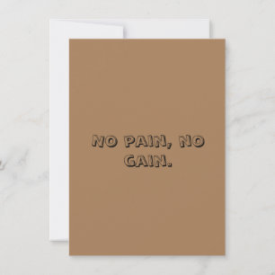 GYM Motivation Custom text  And Light Brown Holiday Card