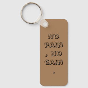 GYM Motivation Custom text And Light Brown Key Ring