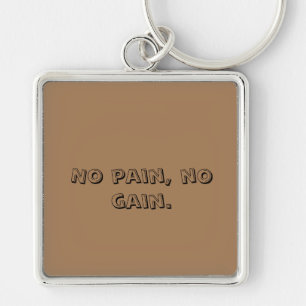 GYM Motivation Custom text And Light Brown Key Ring