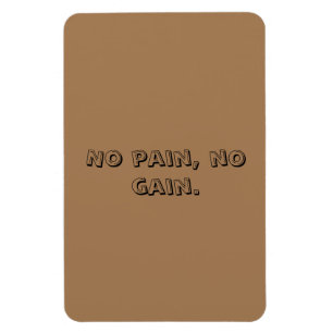 GYM Motivation Custom text And Light Brown Magnet