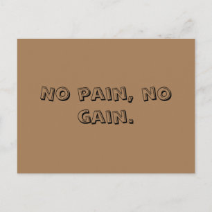 GYM Motivation Custom text And Light Brown Postcard