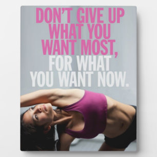 Gym Motivation - Don't Give Up - Women's Workout Plaque
