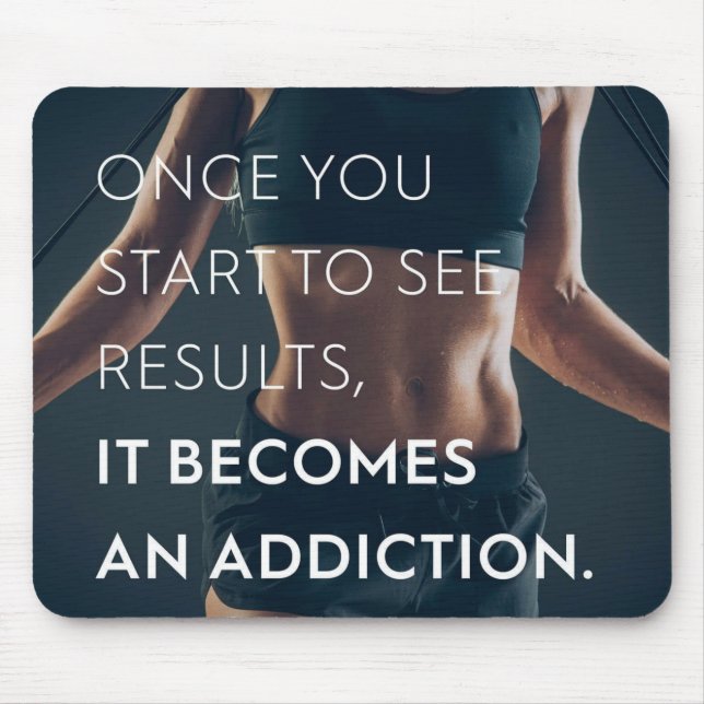 Gym Motivation For Women - Results - Workout Mouse Pad (Front)