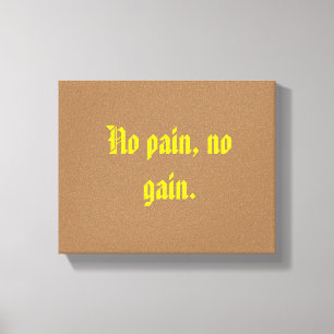 GYM Motivation quotes And Light Brown Canvas Print