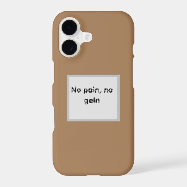 GYM Motivation quotes And Light Brown  iPhone Case (Back)