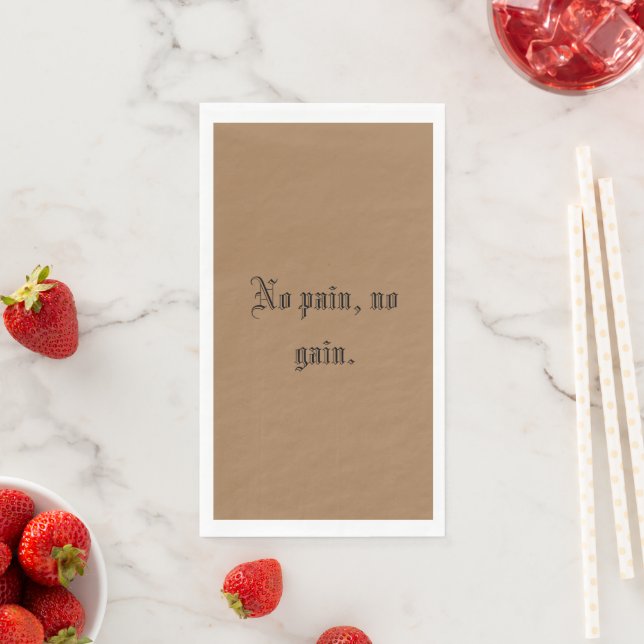 GYM Motivation quotes And Light Brown Napkin (Insitu)