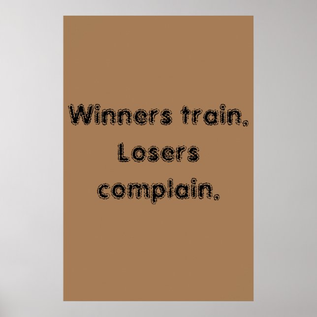 GYM Motivation quotes And Light Brown Poster (Front)