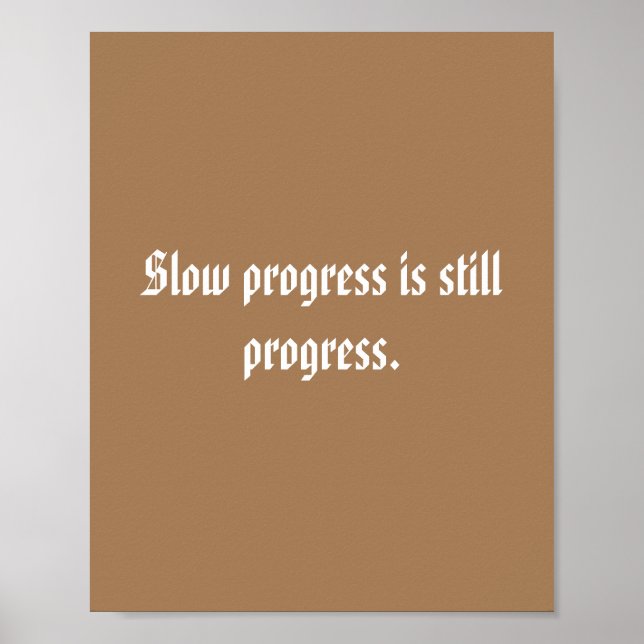 GYM Motivation quotes And Light Brown Poster (Front)