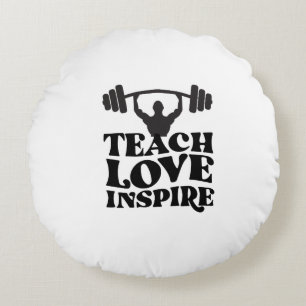GYM motivational design T-Shirt Round Cushion