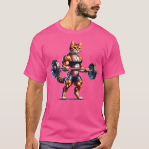 Gym Muscle Girl With A Barbell Fitness Bodybuildin T-Shirt