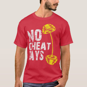 Gym Ness Weight Lifting   No Cheat Days   Distress T-Shirt