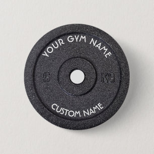 Gym Owner or User With Curved Text Funny 6 Cm Round Badge