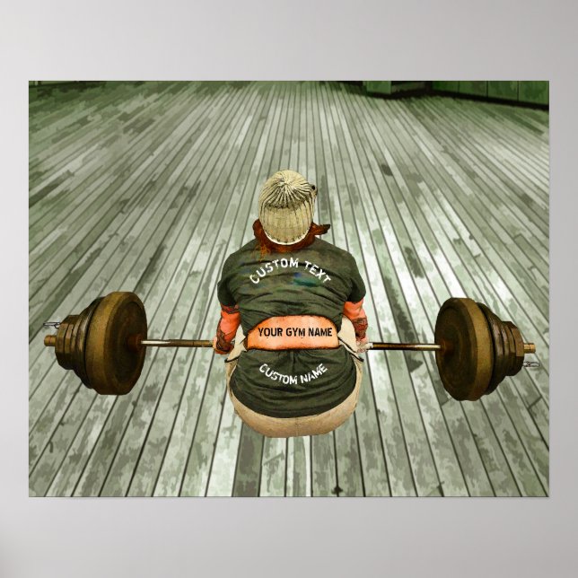 Gym Owner Weight Training Workout With Your Name Poster (Front)