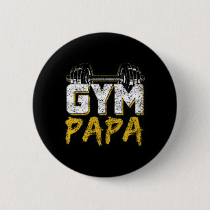 Gym Papa Training Weightlifting Fitness Workout Da 6 Cm Round Badge