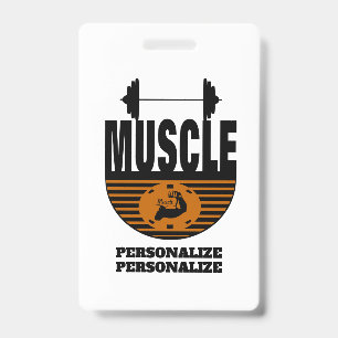 GYM Plastic Badge  Vertical ID Badge