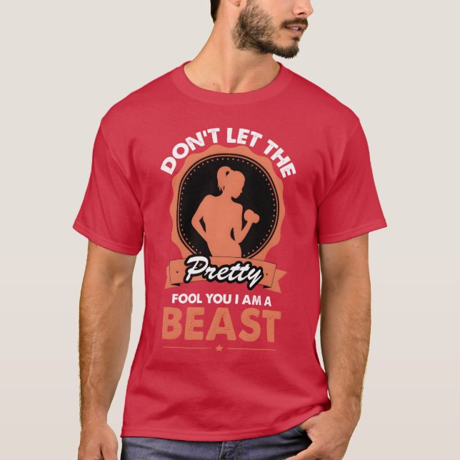 Gym Quote WeightLifting Workout Quote Funny Fitne  T-Shirt (Front)