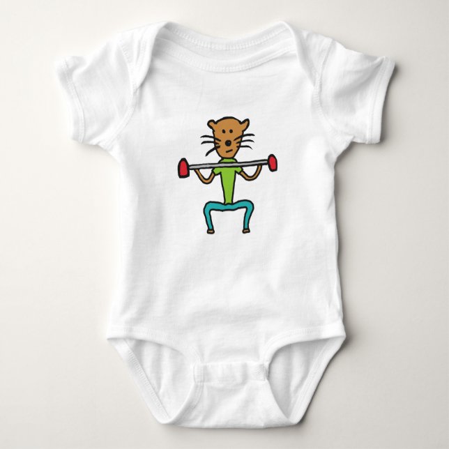 Gym Rat Baby Bodysuit (Front)
