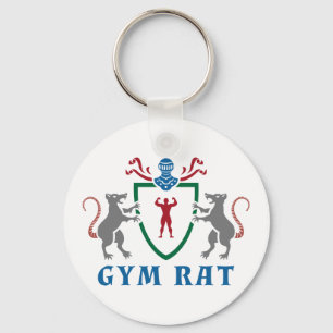 Gym Rat Blazon Keychain