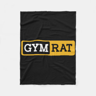 Gym Rat Bodybuilding Workout Bodybuilder Fleece Blanket