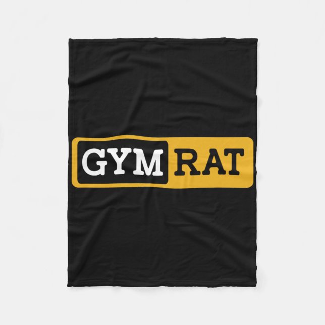 Gym Rat Bodybuilding Workout Bodybuilder  Fleece Blanket (Front)
