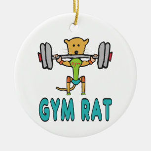 Gym Rat Ceramic Tree Decoration