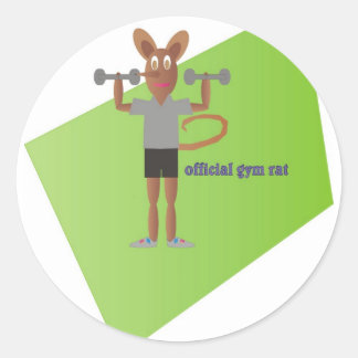 Gym Rat Classic Round Sticker