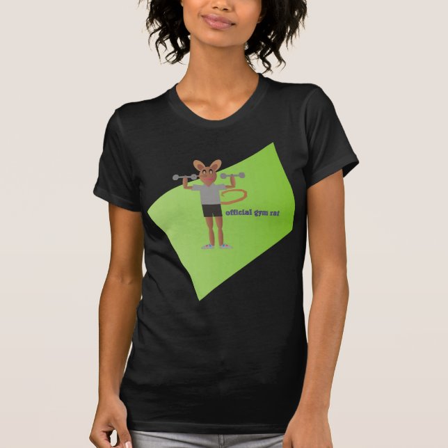 Gym Rat dark women's tee (Front)