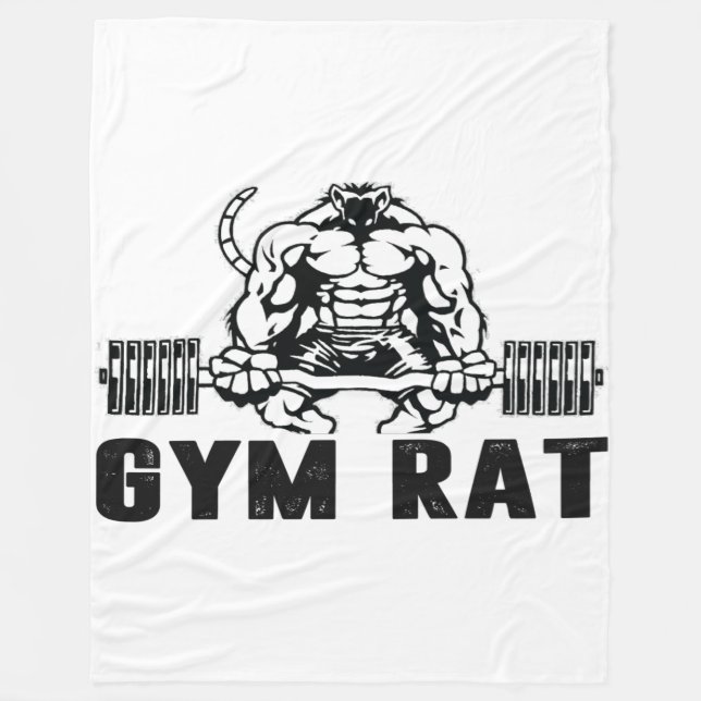Gym Rat Fleece Blanket (Front)