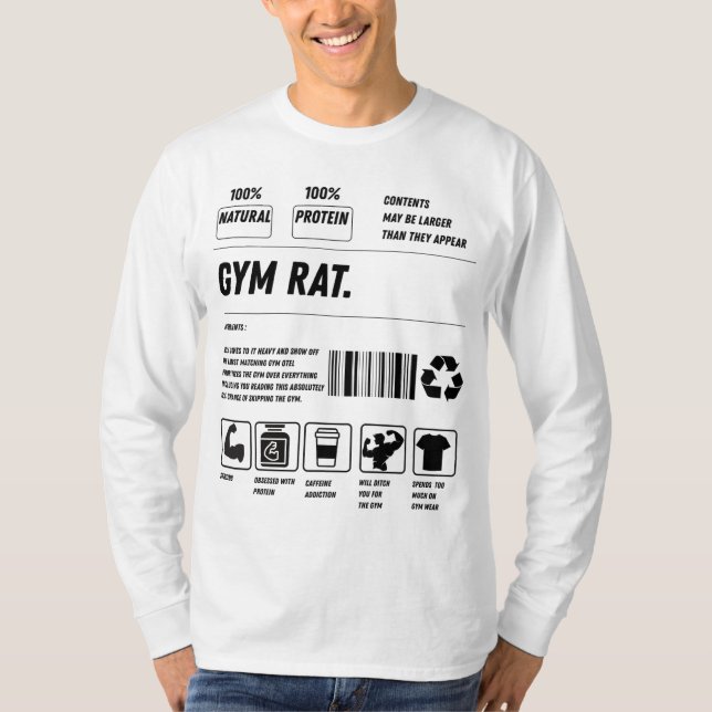 Gym Rat Formula: Handle With Gains T-Shirt (Front)