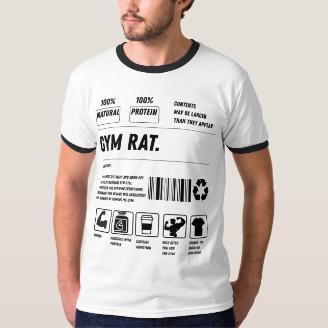 Gym Rat Formula: Handle With Gains T-Shirt (Front)