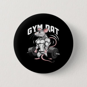 Gym Rat Funny Bodybuilding Fitness Workout Gym Wei 6 Cm Round Badge