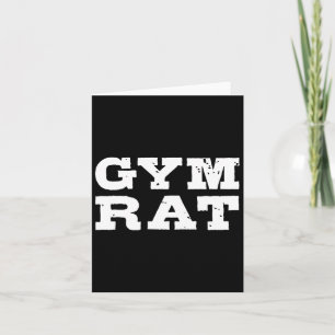Gym Rat Funny Bodybuilding Workout 1 Card