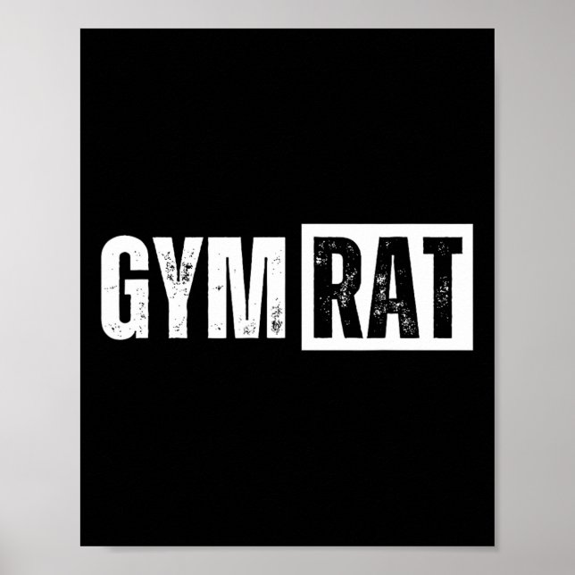Gym Rat Funny Bodybuilding Workout  Poster (Front)