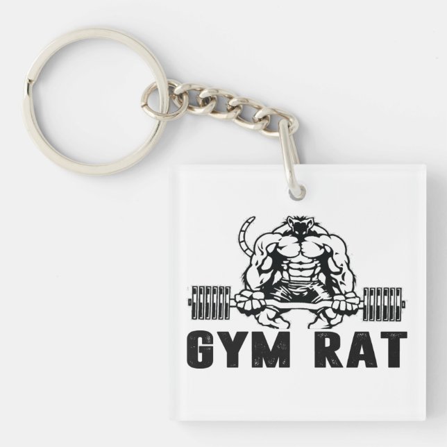 Gym Rat Key Ring (Front)