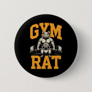 Gym Rat Meaning Gym Rat Costume Weight Lifting Gym 6 Cm Round Badge
