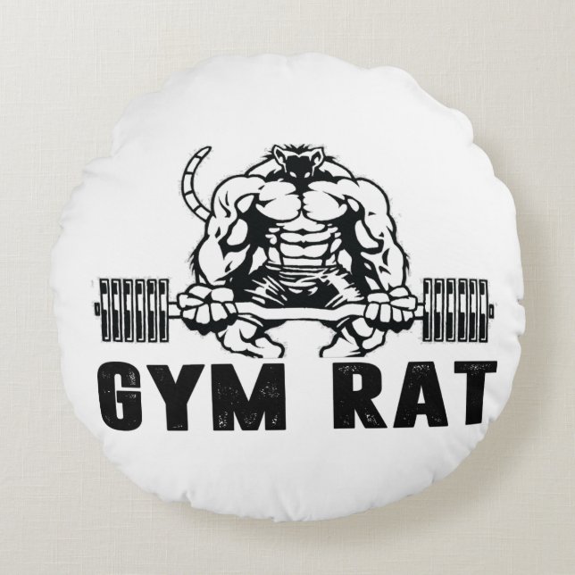 Gym Rat Round Cushion (Front)