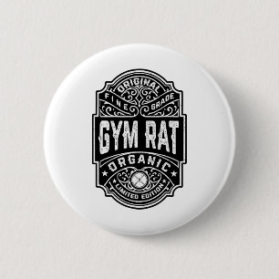 Gym Rat Vintage Whiskey Label Bodybuilding Gym Wor 6 Cm Round Badge