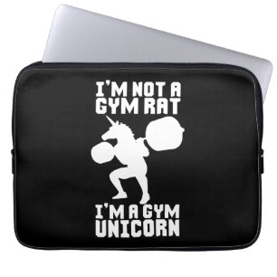 Gym Rat vs Gym Unicorn - Funny Workout Inspiration Laptop Sleeve