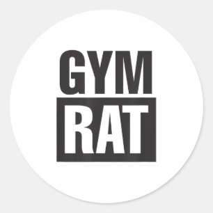 Gym Rat - Workout - Hustle - Fitness - Motivation Classic Round Sticker