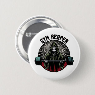 Gym Reaper Workout 6 Cm Round Badge