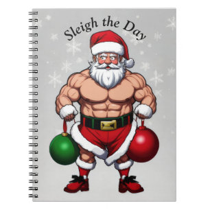 Gym Santa Claus Notebook