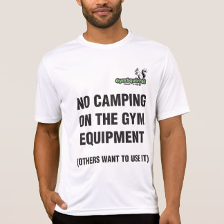 Gym Squirrel No Camping black lettering T-Shirt