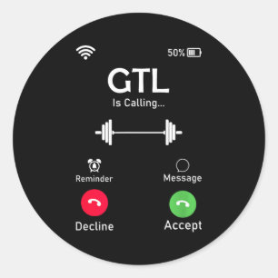 Gym Tan Laundry Gtl New Jersey Garden Nj Shore Ita Classic Round Sticker