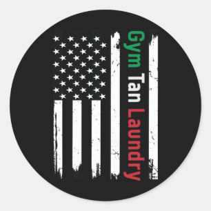 Gym Tan Laundry Gtl New Jersey Garden Nj Shore Ita Classic Round Sticker